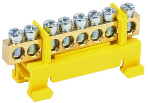 Шина неизолированная тип "Стойка" IEK PE "земля" ШНИ-6х9-8-С-Ж 8 групп желтый фото Шина неизолированная тип "Стойка" IEK PE "земля" ШНИ-6х9-8-С-Ж 8 групп желтый картинка